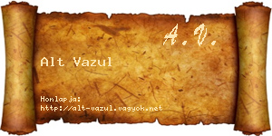 Alt Vazul névjegykártya